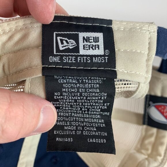 Sporting KC MLS Navy Blue Beige Adidas Relaxed Fit Strapback Hat - Picture 5 of 6